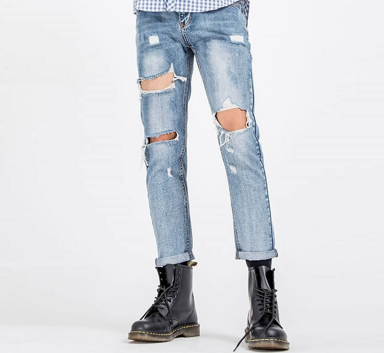 cách làm rách quần jeans