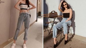 phối đồ với quần baggy jeans nữ